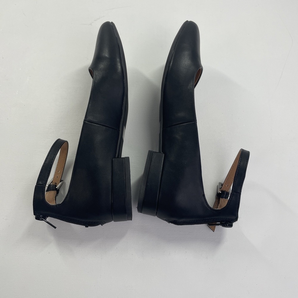 DV By Dolce‎ Vita Ballet Flats 7 Black Square Toe Ankle Buckle Flat Trevor - Picture 5 of 10